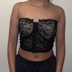 Cider black corset top